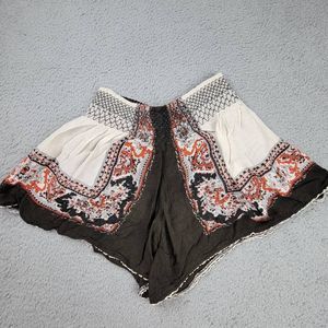 Free People Womens Casual Shorts Multicolor Mixed Print Festival Rayon boho XS